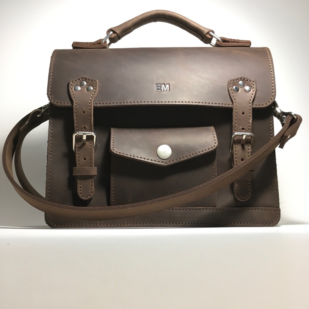 ⚜️New Vintage Style Academia Genuine Leather Satchel⚜️